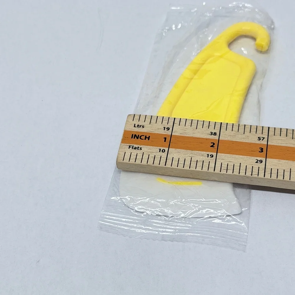2 Pack Yellow Bowl Scraper Set Flexible Edge with Hanging Hook Kitchen Tool